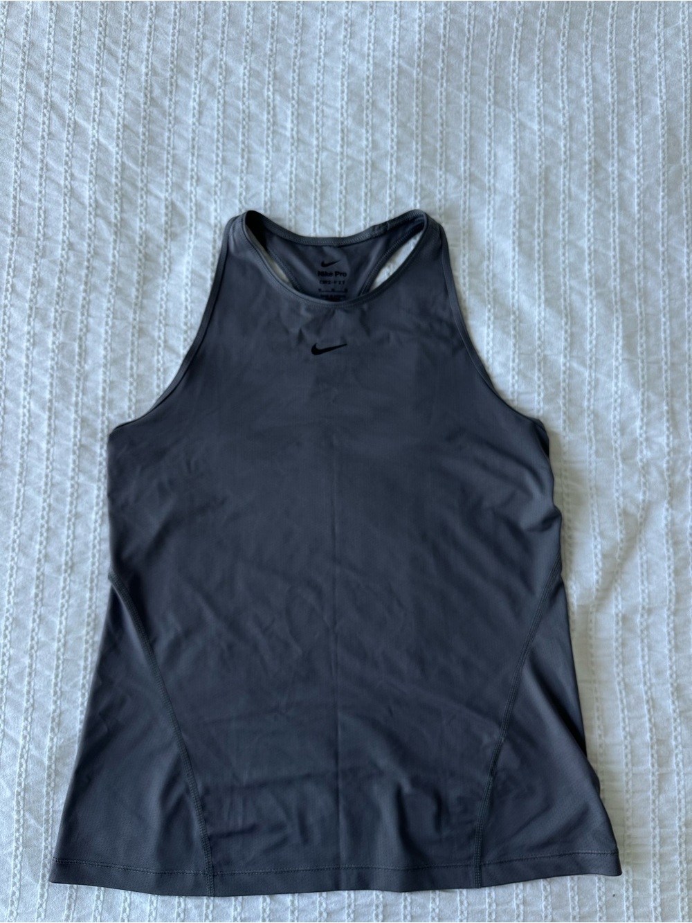 Nike: Grey Racerback Dri-FIT Tank - Picture 2 of 3